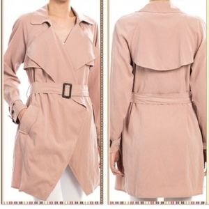 Ellison blush trench coat